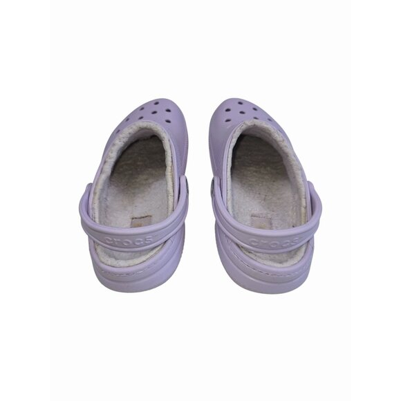 Crocs Lavender Faux Fur Lined Clogs M9/W11 Slip-On Shoes For Men & Women - Picture 3 of 7